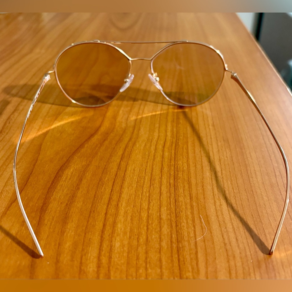 Prada Gold Frame Sunglasses with Pink-Tinted Lenses - Picture 2 of 4